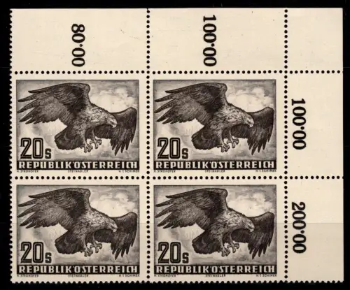 Österreich 968 x postfrisch 4er Block Eckrand or #OM560