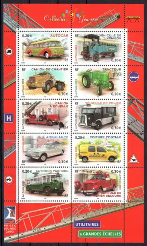 Frankreich 3751-3760 postfrisch als Kleinbogen #ON420