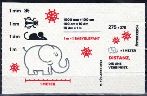 Österreich Block 119 postfrisch Covid-19-Pandemie auf Toilettenpapier #ON439