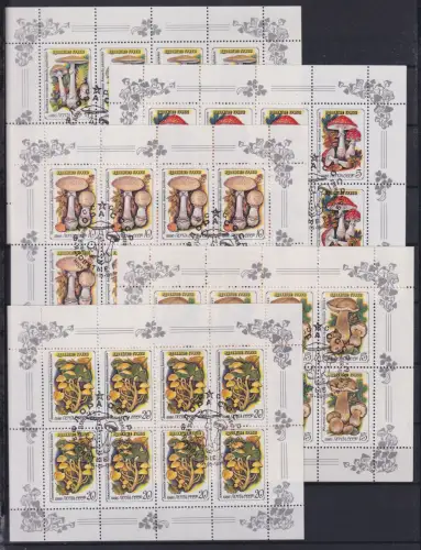 Sowjetunion 5603-5607 gestempelt als Kleinbogen, Pilze #ON447