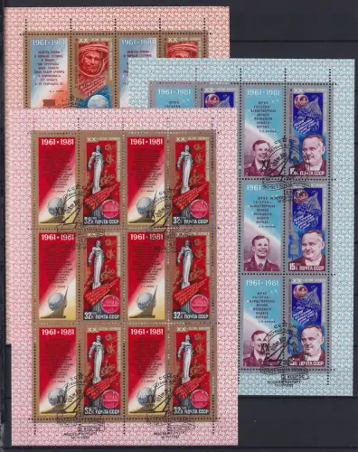 Sowjetunion 5056-5058 gestempelt als Kleinbogen #ON464