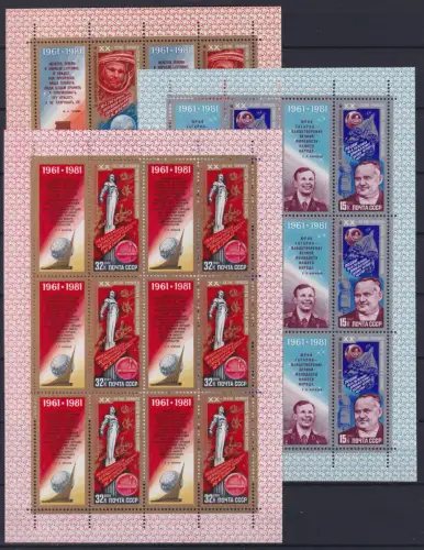 Sowjetunion 5056-5058 postfrisch als Kleinbogen #ON463