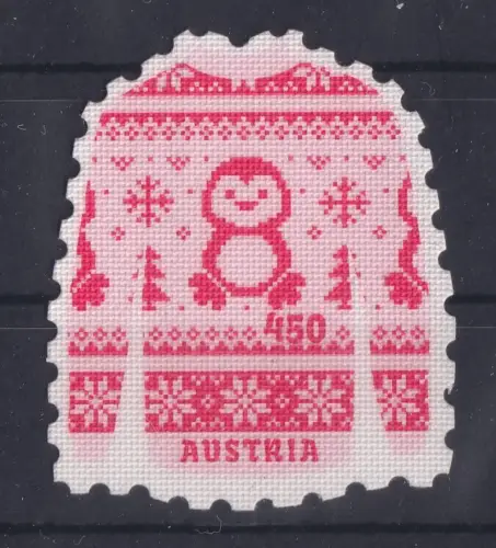Österreich 3754 postfrisch Pullover mit Pinguin- und Schneeflockenmuster #ON445