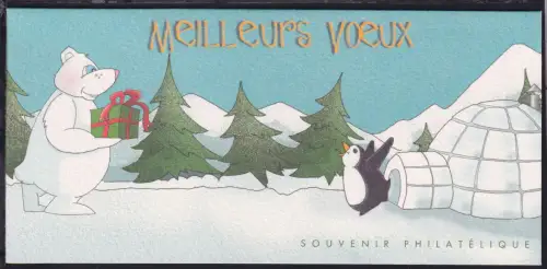 Frankreich Block 41 postfrisch in Klappkarte, Weihnachten #OM084