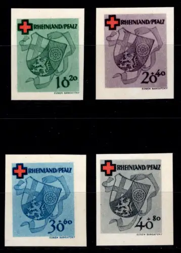 Franz. Zone Rheinland-Pfalz 42-45 B ohne Gummi #OM098