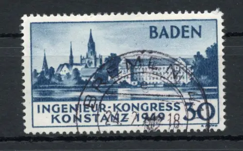 Fr. Zone Baden 46 gestempelt #OM090