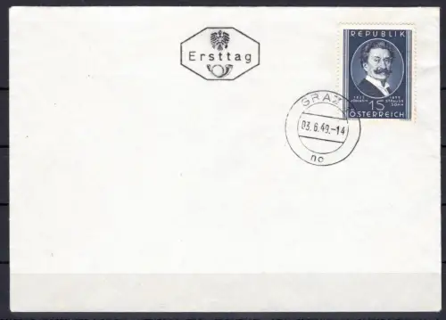 Österreich 934 gestempelt als FDC #OM128