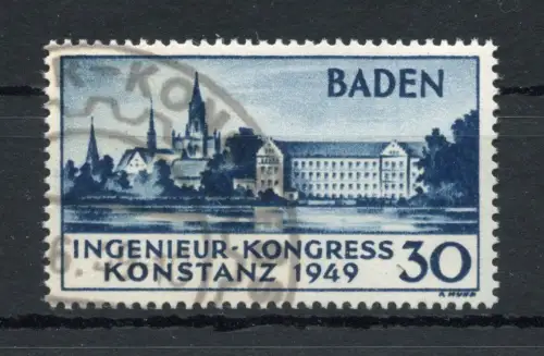 Fr. Zone Baden 46 gestempelt #OM091