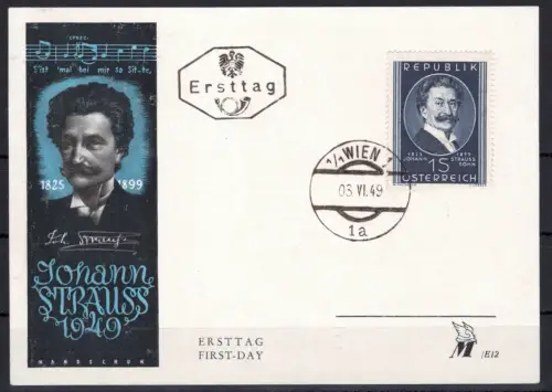 Österreich 934 gestempelt als Schmuck-FDC #OM129