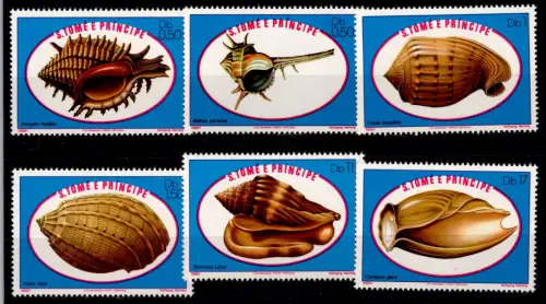 Sao Tome e Principe 680-685 postfrisch Meeresschnecken #OM194