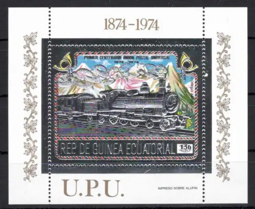 Äquatorialguinea Block 111 postfrisch Lokomotiven #OM165