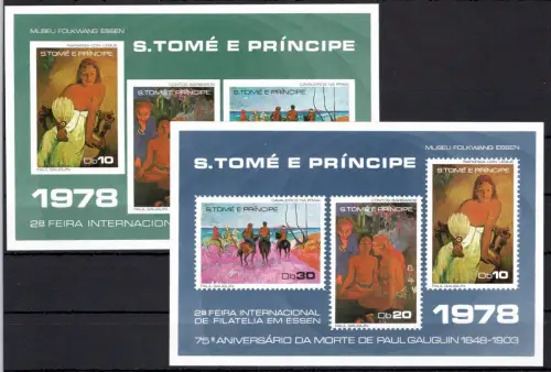 Sao Tome e Principe Block 15-16 postfrisch Gauguin, Kunst #OM196