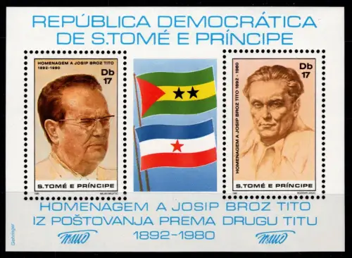 Sao Tome e Principe Block 58 A postfrisch Tito #OM216