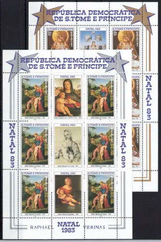 Sao Tome e Principe 850-851 A postfrisch als Kleinbögen, Weihnachten #OM222