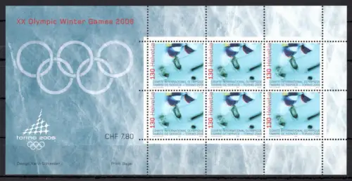 Schweiz Internationales Olympisches Komitee 5 postfrisch als Kleinbogen #OM241