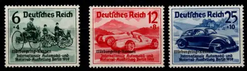 Deutsches Reich 695-697 postfrisch Satz, mit Aufdruck Nürburgring-Rennen #OM334