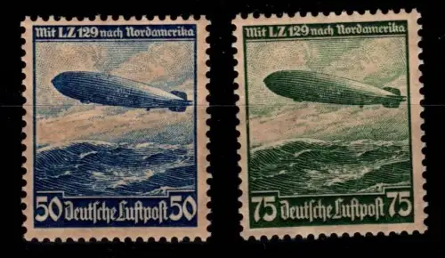 Deutsches Reich 606-607 mit Falz und mit Originalgummierung! #OM337