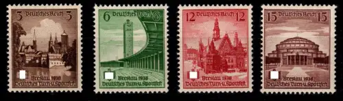 Deutsches Reich 665-668 postfrisch Turn- und Sportfest Breslau #OM332