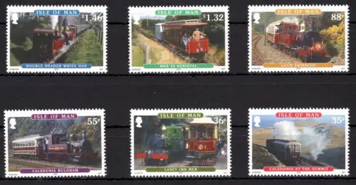 Isle of Man 1627-1632 postfrisch Eisenbahn #OE038