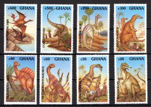 Ghana 1702-1709 postfrisch Dinosaurier #OE066