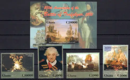 Ghana 3807-3810 und Block 473 postfrisch Geschichte #OE154