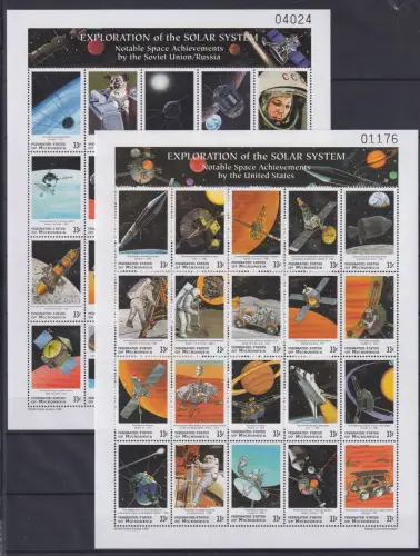 Mikronesien 701-744 postfrisch als ZD-Bögen, Raumfahrt #OM509