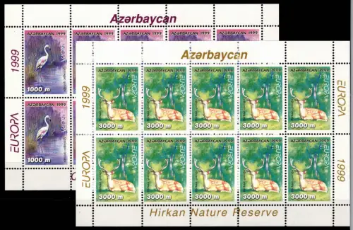 Aserbaidschan 442-443 postfrisch als Kleinbögen, CEPT #OM528