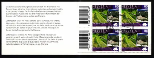 Schweiz MH 0-156 mit 2108 + 2111 gestempelt mit ESST, Pro Patria #NF727