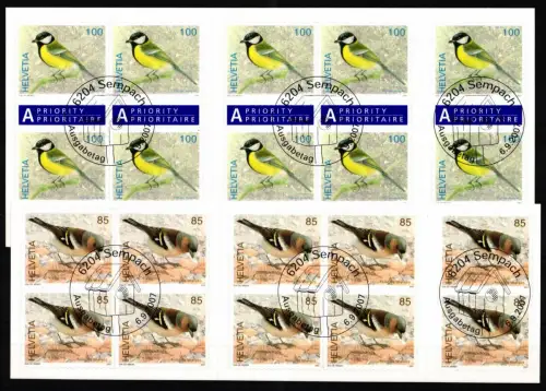 Schweiz MH 0-150-151 mit 2026-2027 gestempelt mit ESST, Vögel #NF722