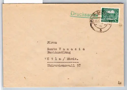 Berlin 44 auf Brief als Einzelfrankatur Drucksache #OR099