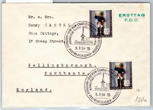 Berlin 120 auf Brief als Mehrfachfrankatur Ausland #OR427