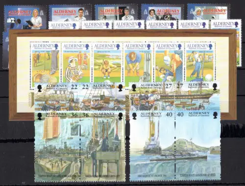Großbritannien Alderney Jahrgang 2001 postfrisch ohne Block 9 #OP888