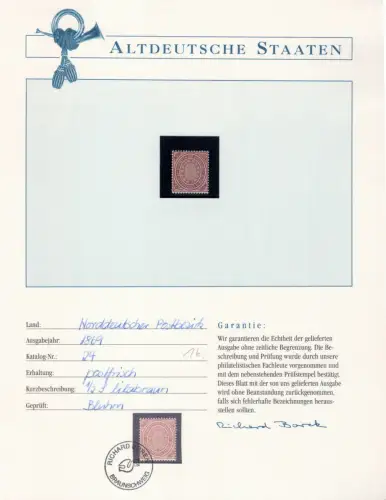 Norddeutscher Bund 24 postfrisch Borek Garantie #OT026