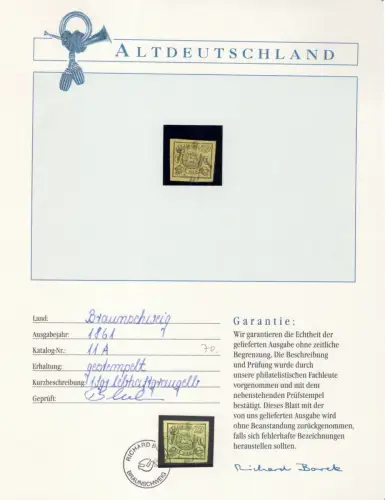 Braunschweig 11 A gestempelt Borek Garantie #OT088