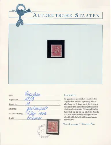 Preußen 10 gestempelt Borek Garantie #OT015