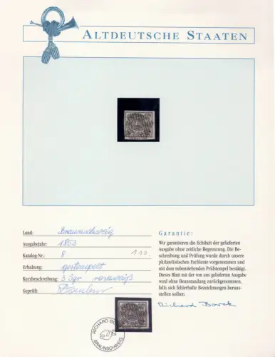 Braunschweig 8 gestempelt Borek Garantie #OT090