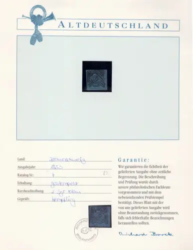 Braunschweig 7 gestempelt Borek Garantie #OT091