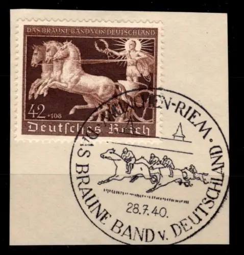 Deutsches Reich 671 gestempelt Sonderstempel auf Briefstück #OQ213