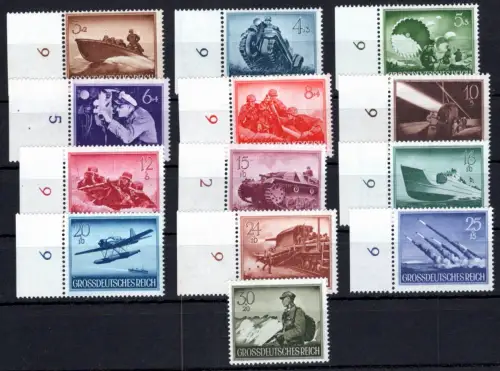 Deutsches Reich 873-885 postfrisch meist Seitenrand #OQ349