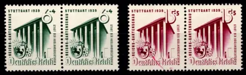 Deutsches Reich 692-693 postfrisch als Paare, Farbe rot verwischt #OQ599