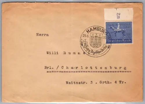 Deutsches Reich 698 auf Brief Sammlerbrief, gefaltet #OQ620