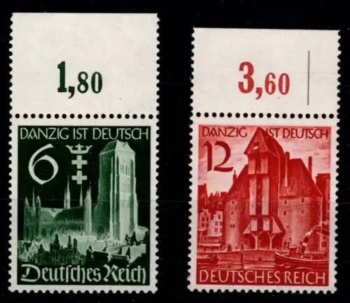 Deutsches Reich 714-715 postfrisch vom Oberrand #OQ633