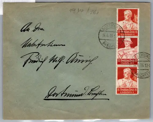 Deutsches Reich S228 auf Brief als Einzelfrankatur Sammlerbrief #OQ986