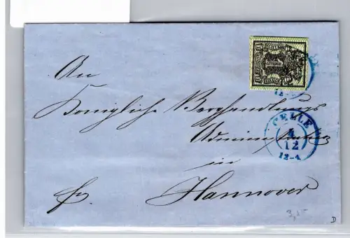 Hannover 9 auf Brief von Celle #OT310