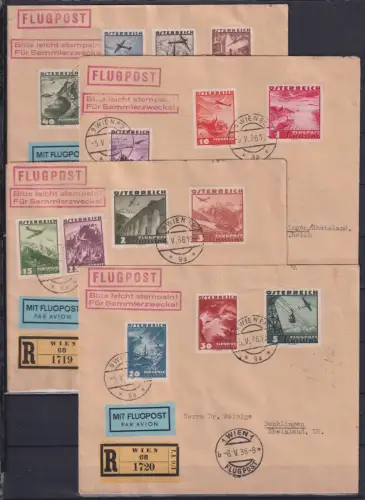 Österreich 598-611 auf Brief Sammlerbrief #OT327