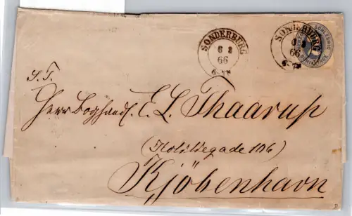 Schleswig-Holstein 16 auf Brief von Sonderburg #OT312