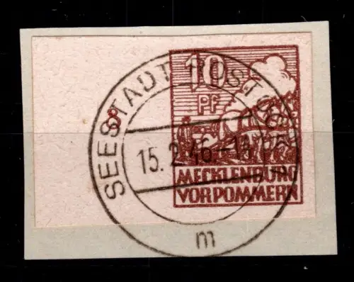 SBZ 35 xa SR auf Briefstück gestempelt geprüft Kramp BPP #OR854