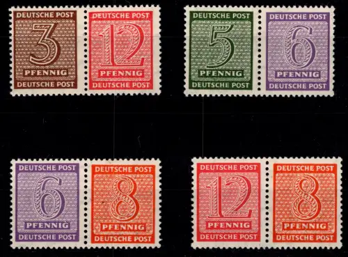 SBZ W Zd 13-16 postfrisch Zusammendruck #OR903