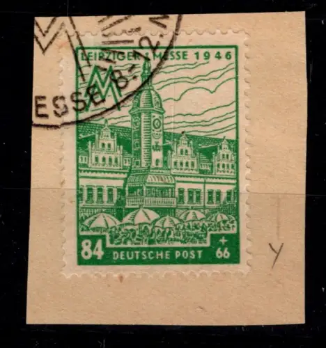 SBZ 165 A Y b auf Briefstück gestempelt geprüft Ströh BPP #OR893