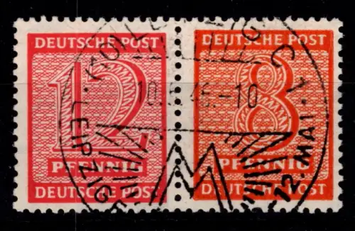 SBZ W Zd 16 gestempelt Zusammendruck #OR900